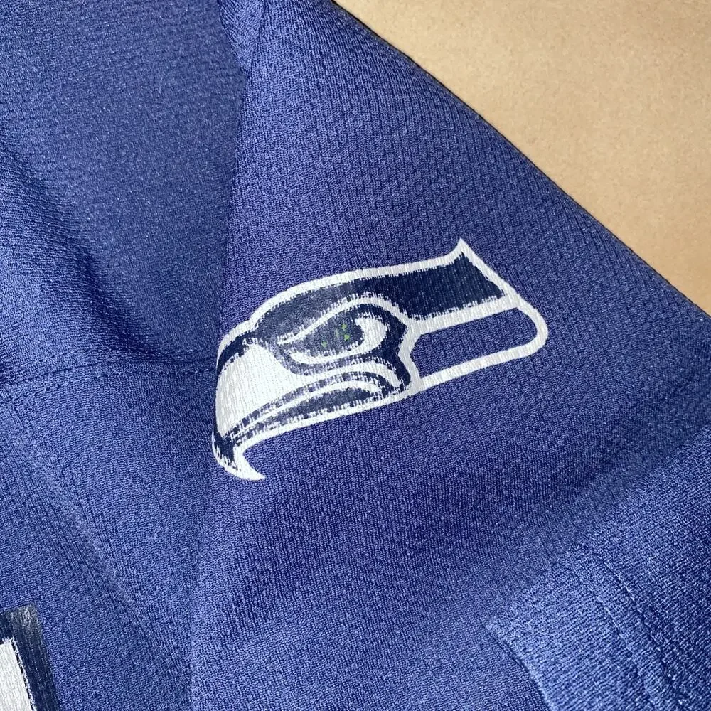 Seattle Seahawks Jersey Boys Large Blue NFL Football Reebok Shaun Alexander 37